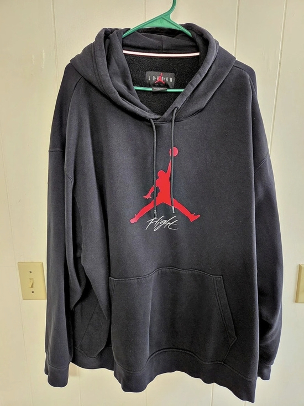 Like New, Jordan Flight Fleece Pullover Hoodie Men's Black Size 3XL
